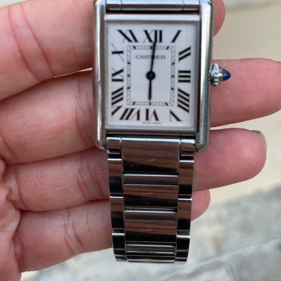 Cartier Tank Silver Watch with White Dial - Picture 6 of 10